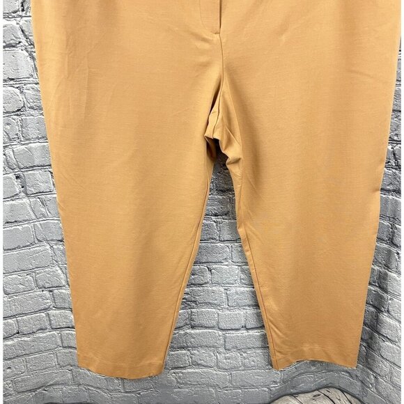 Liz Claiborne Emma Mid-Rise Ankle Length Pants 4-Way Stretch Size 24W Tan Ponte - Picture 7 of 7